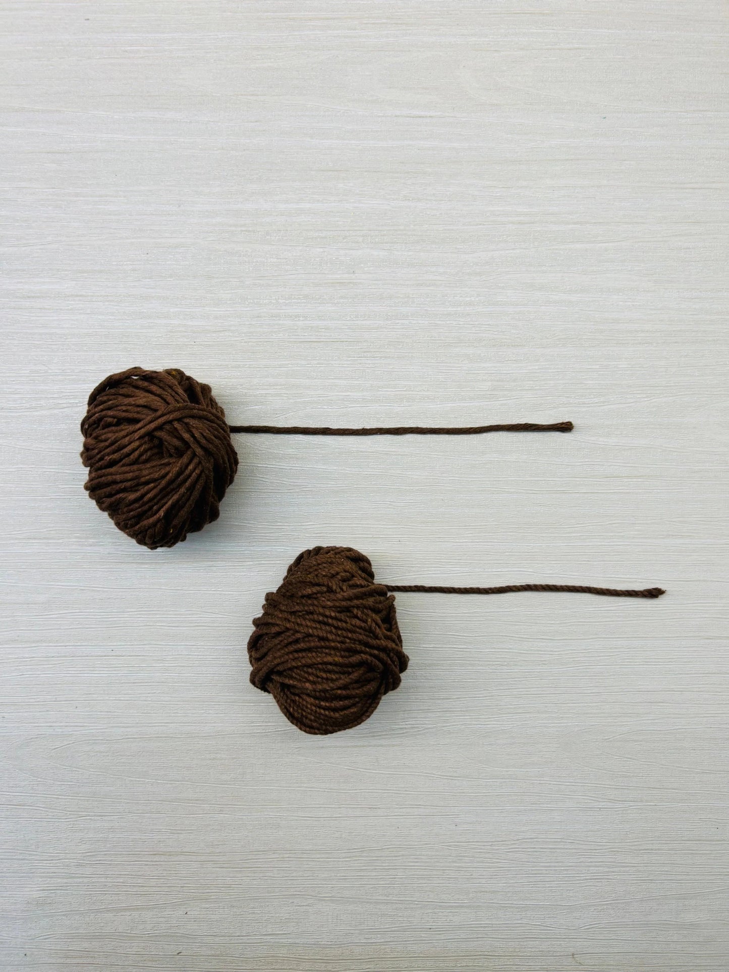 Brown Macramé Thread for Crafts - Twisted and Single, 25-30 Meters, 90-100 Grams