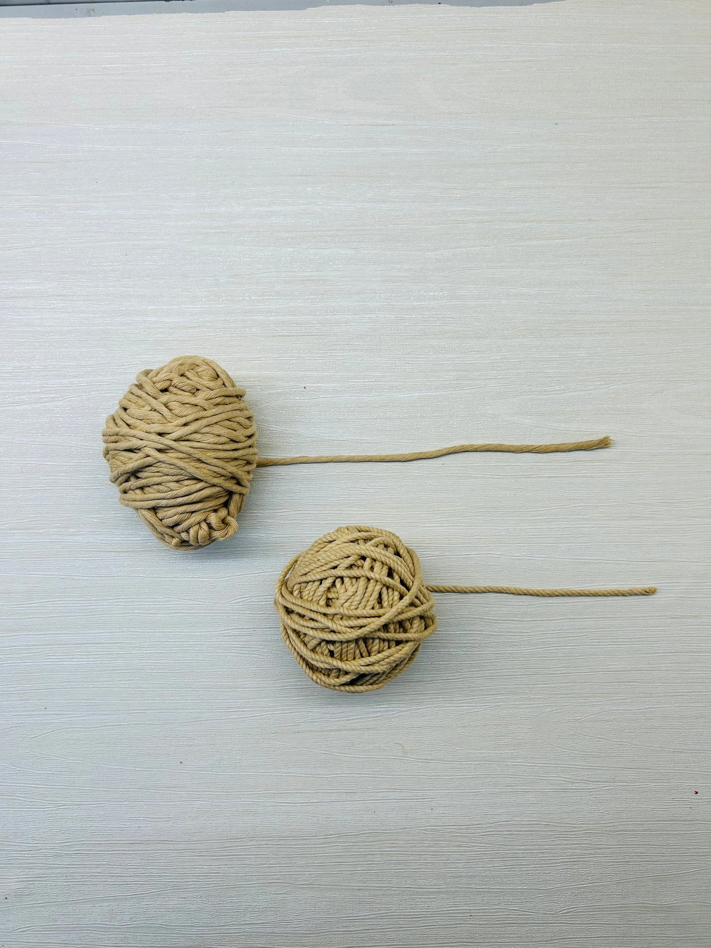 Ivory Macramé Thread - Twisted and Single Style, 3mm Thickness, 90-100 Grams