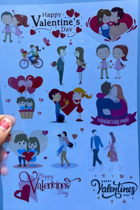 Transparent Valentine Insert Sheets for Resin Art and Crafts - A4, A5 & A6 Sizes