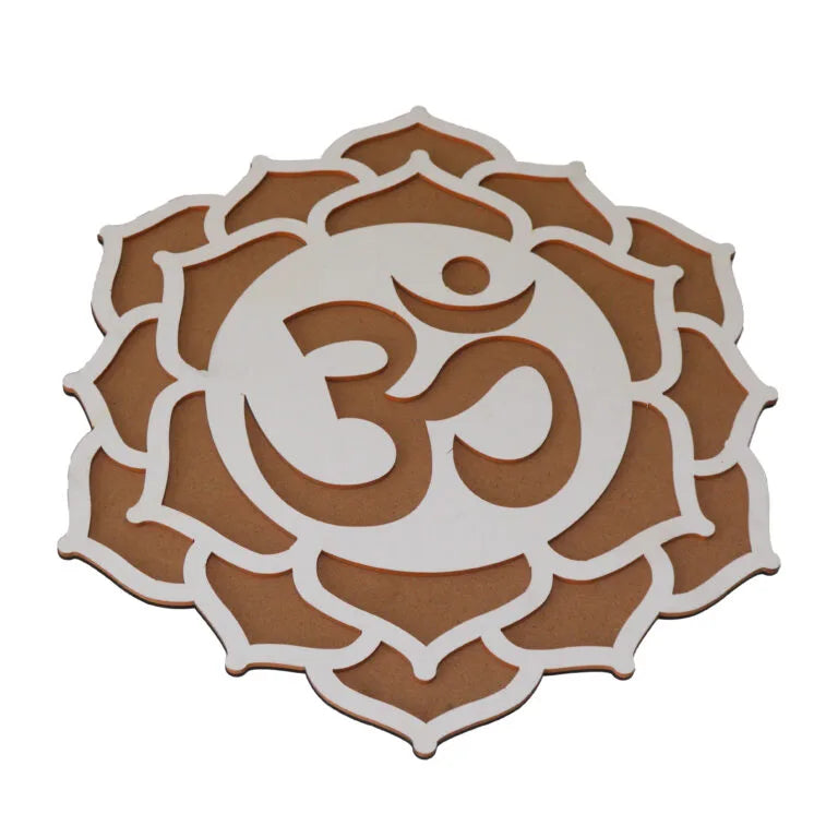 Om floral Design MDF Rangoli Cutouts