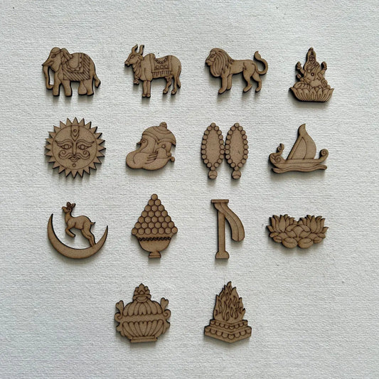 14 SWAPNA (CARVING) - MDF Cutouts for Resin Art and Craft - 2" Height