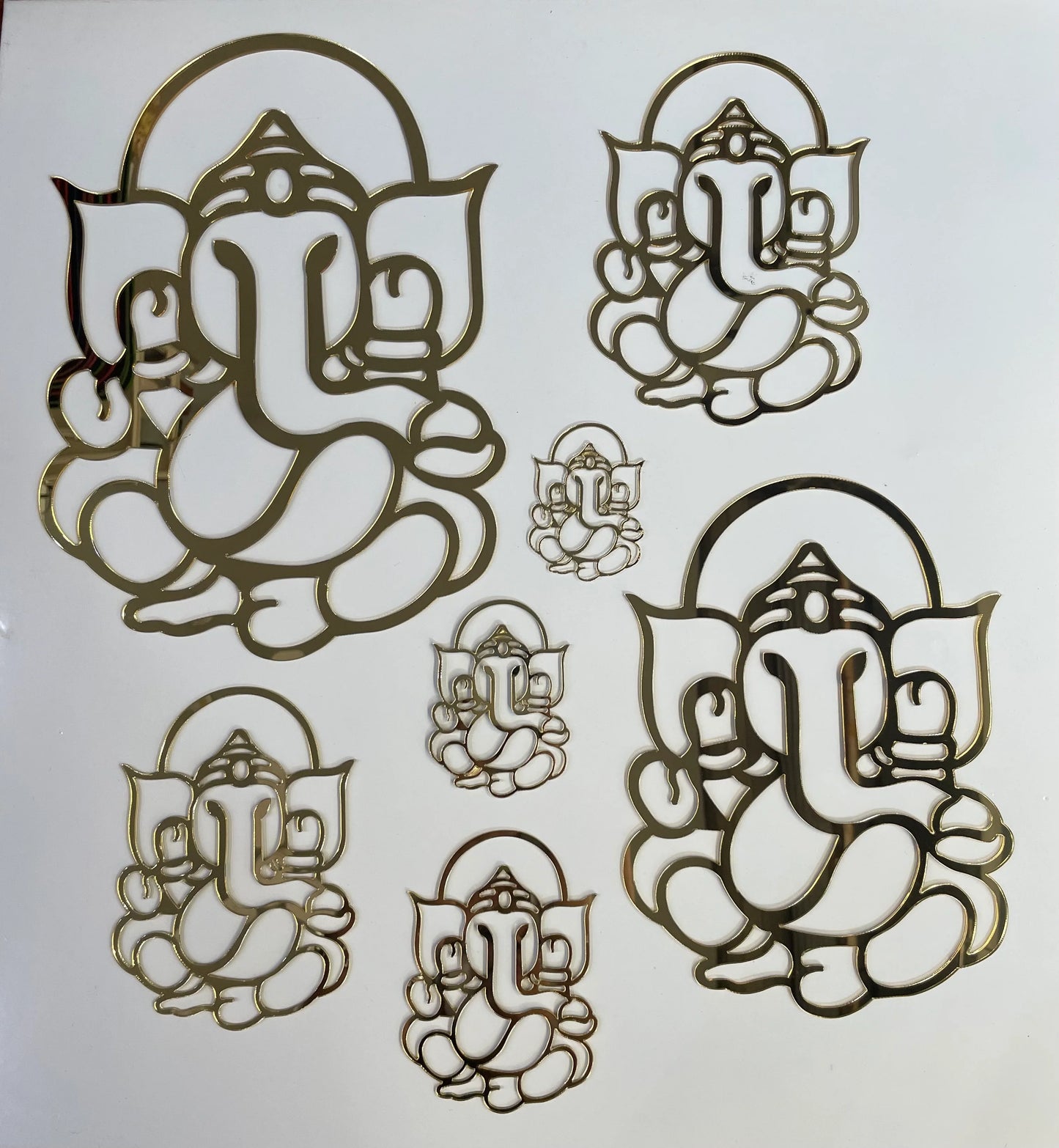 Gold GANESHJI CUTOUT for Resin Art and Craft Projects - Multiple Sizes