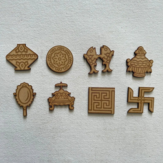 ASHTMANGAL Engraving MDF Board - 2" Height, 4mm Thickness