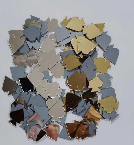 Acrylic Craft Mirror - LEAF Shape - 21MM - 54 Pieces