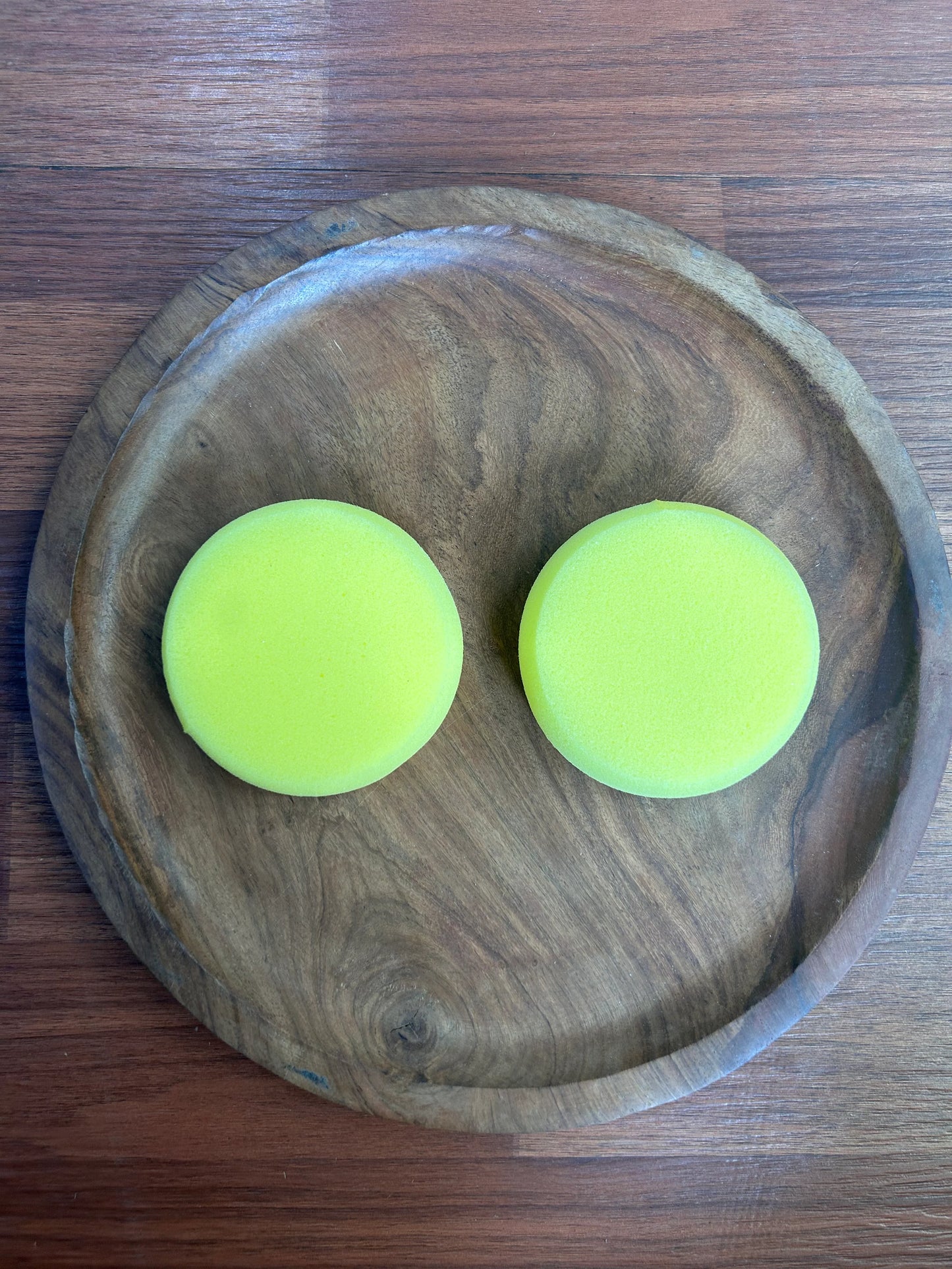 2PC Round Yellow Sponge for Resin Art and Craft Projects