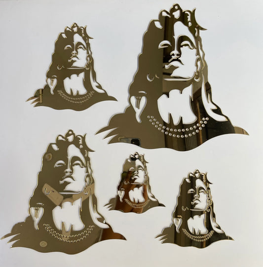 SHIVJI Cutout for Resin Art and Craft Projects - Gold, Various Sizes