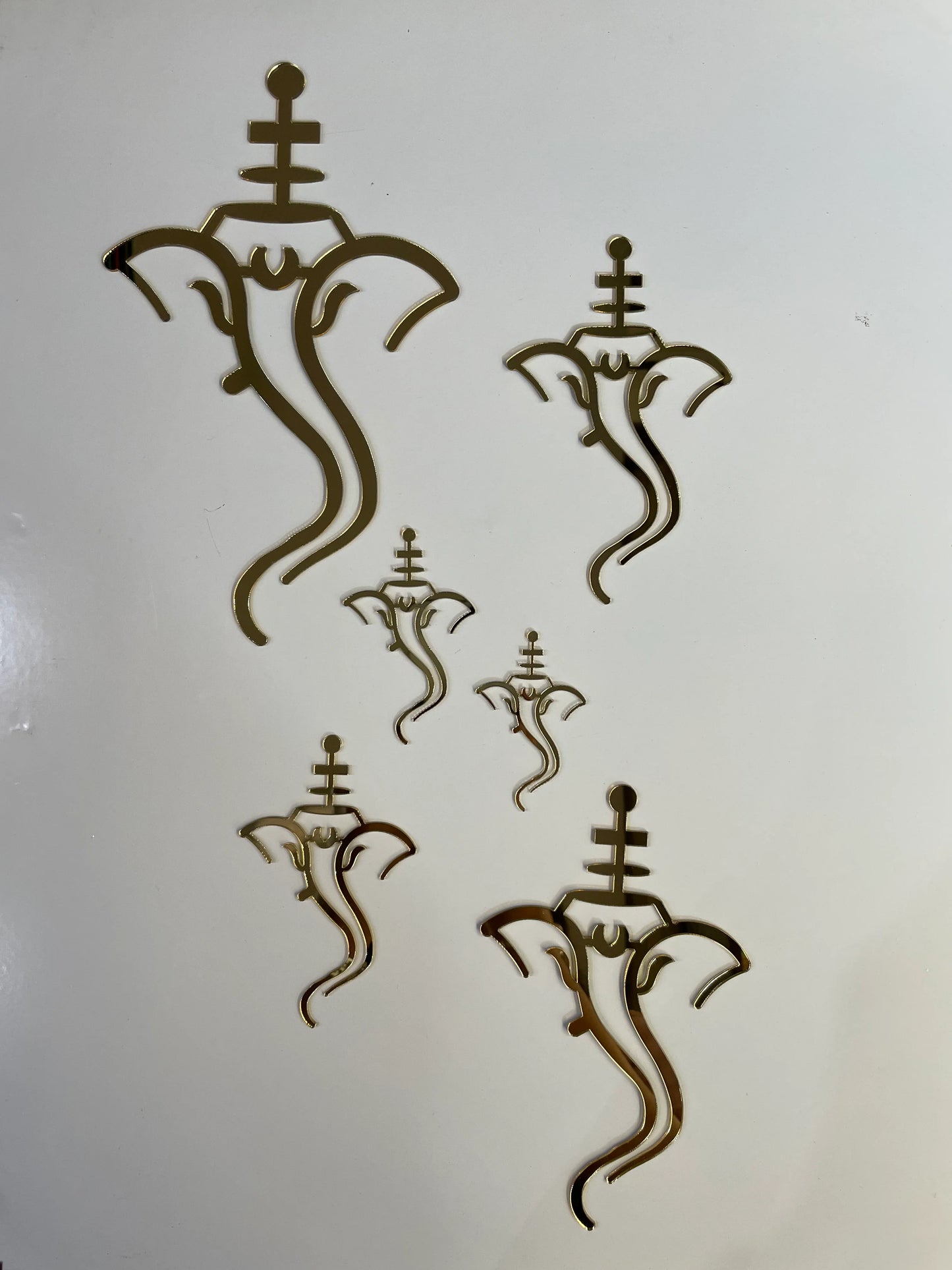 GANESHJI Face Cutout for Resin Art and Craft Projects - Gold