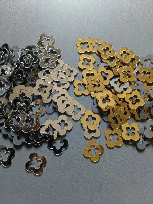 Acrylic Craft Mirror - FOUR PETAL FLOWER Shape - 20MM - 63 Pieces