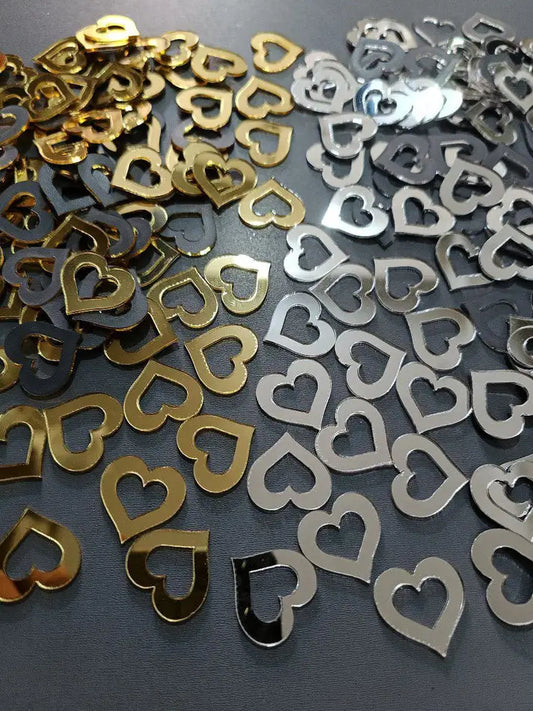 Acrylic Craft Mirror - CUT OUT HEART Shape - 20MM - 88 Pieces