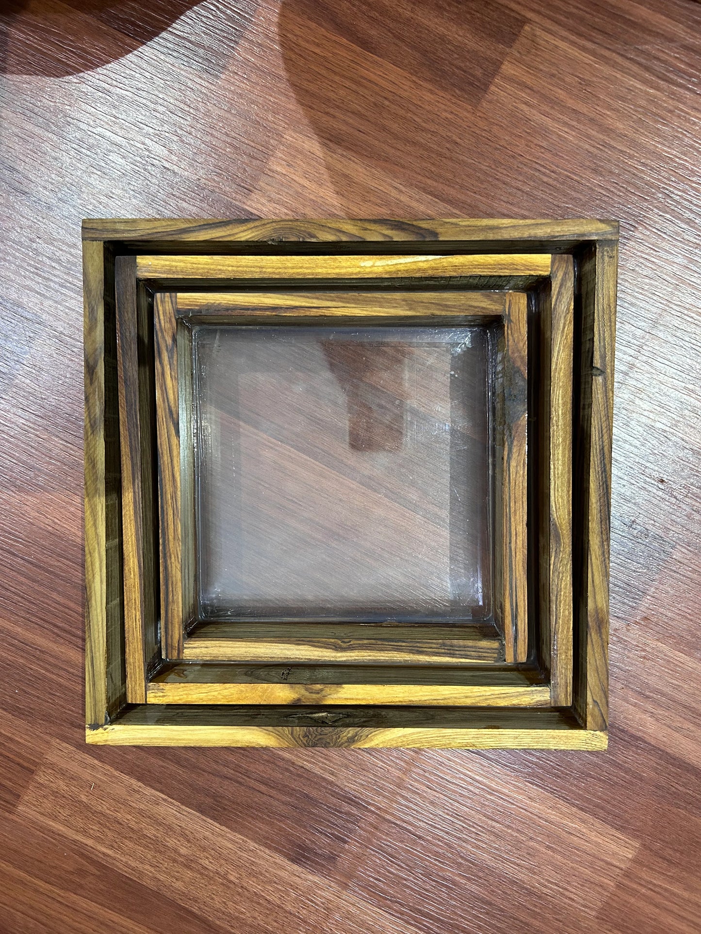 Teakwood Floating Frames for Resin Art and Craft - 8", 10", and 12" Sizes