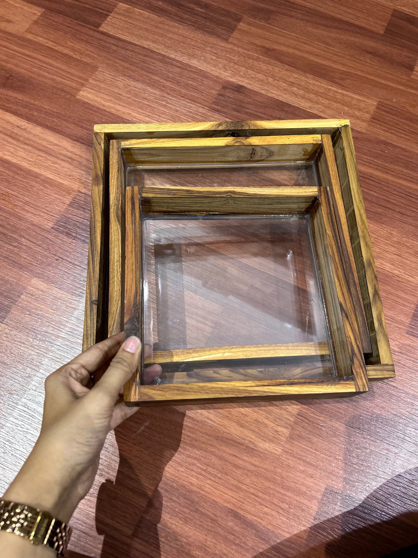 Teakwood Floating Frames for Resin Art and Craft - 8", 10", and 12" Sizes