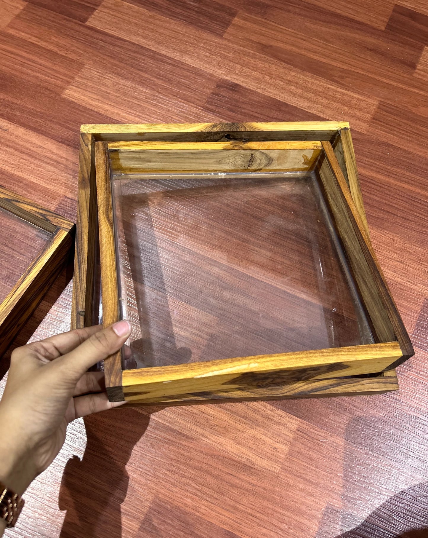 Teakwood Floating Frames for Resin Art and Craft - 8", 10", and 12" Sizes