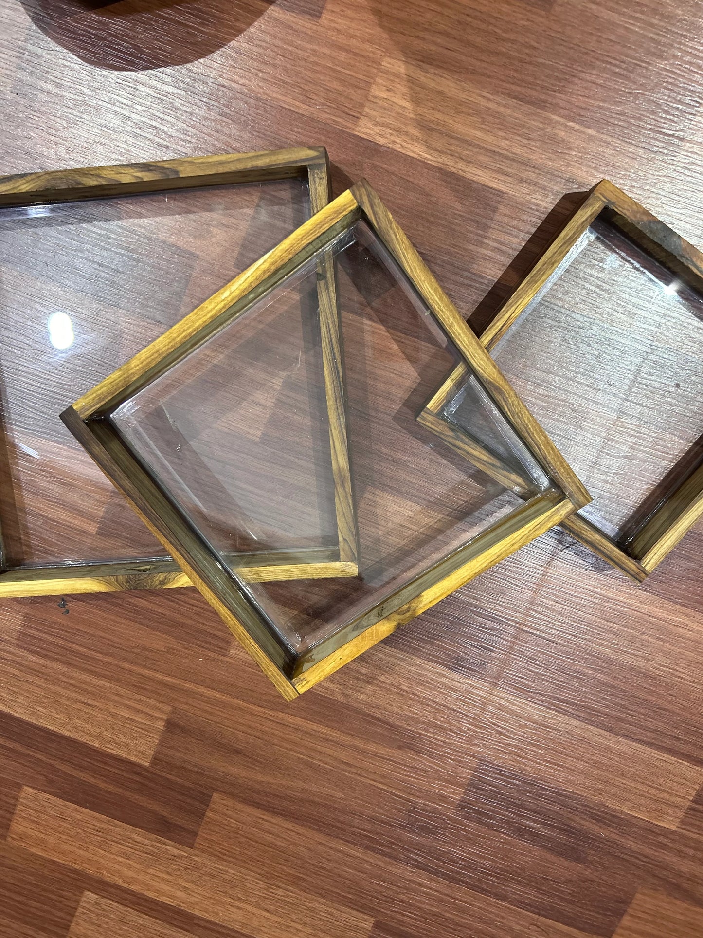 Teakwood Floating Frames for Resin Art and Craft - 8", 10", and 12" Sizes