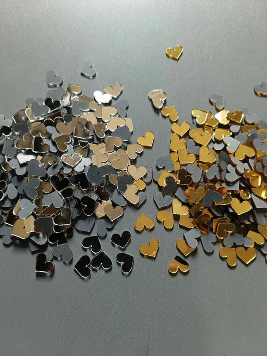 Acrylic Craft Mirror - HEART Shape - 11MM - 218 Pieces