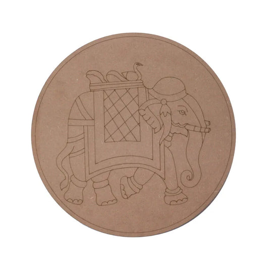 Premarked- circle with elephant