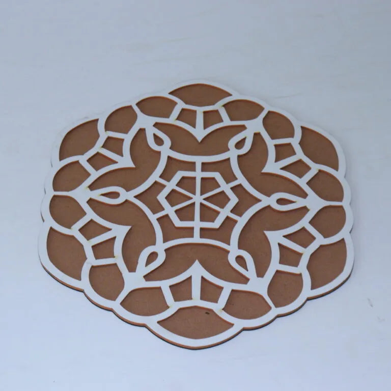 Mandala floral Design MDF Rangoli Cutouts