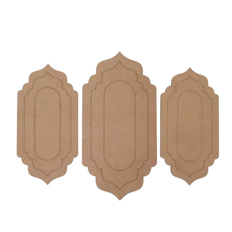 Artistic Set of 3 Decorative Plaques for DIY Projects