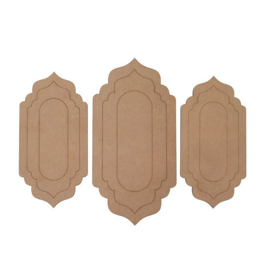 Artistic Set of 3 Decorative Plaques for DIY Projects