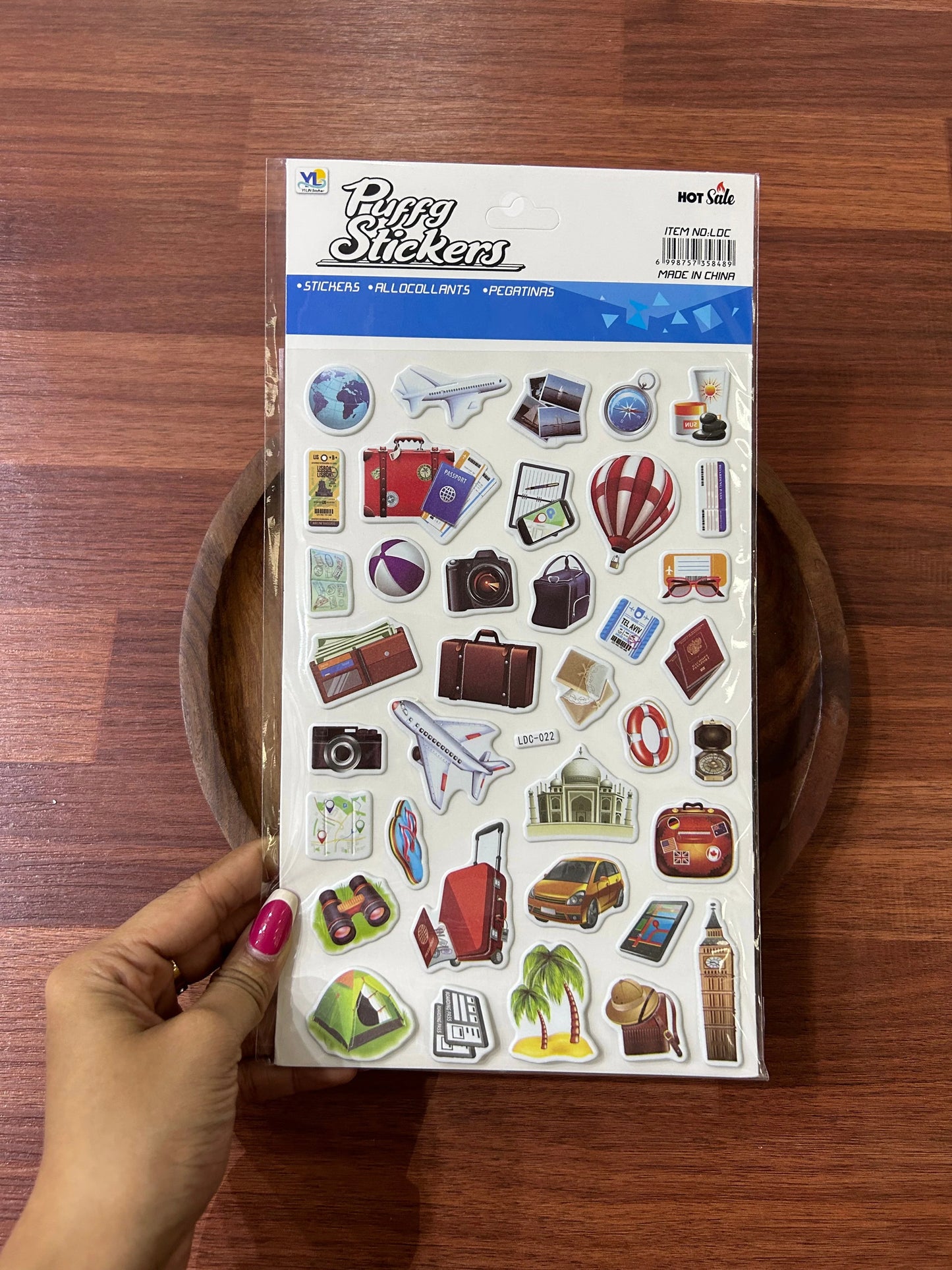 3D Travel Theme Journal Stickers for Resin Art and Crafts