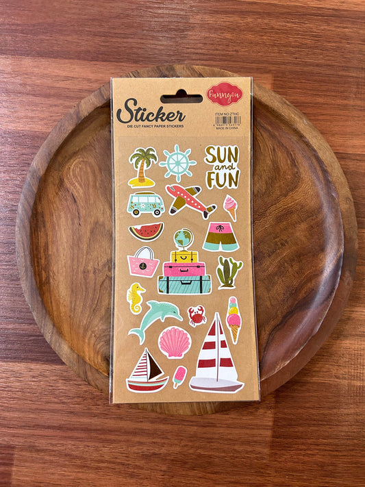 Traveling Journal Glitter Stickers - Decorative Adhesive Crafts for Resin Art and More