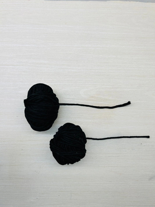 Versatile Black Macramé Thread for Jewelry and Wall Hangings - 25-30 Meters, 3mm Thickness