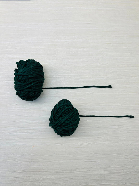 Bottle Green Macramé Thread for Crafts and DIY Projects - 90-100 Grams, 25-30 Meters