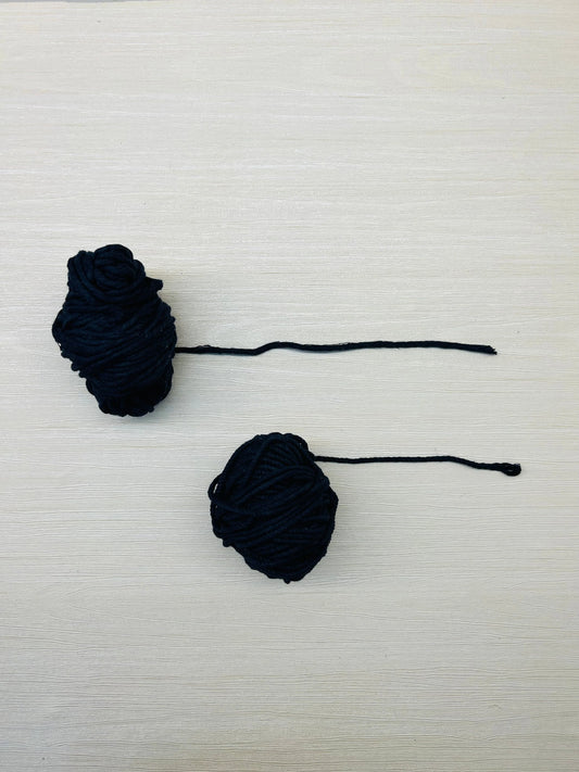 Navy Blue Macramé Thread - Twisted and Single Style, 90-100 Grams, 3mm Thickness