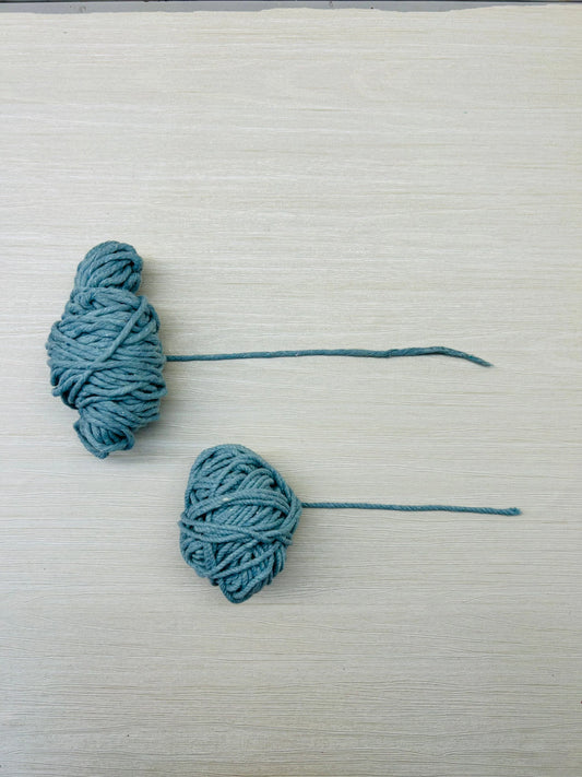 Pastel Blue Macramé Thread - Twisted and Single Style, 3mm Thickness, 90-100 Grams