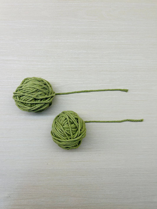 Pastel Green Macramé Thread - Twisted and Single Style, 3mm Thickness, 90-100g, 25-30 meters