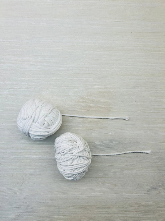 White Twisted Macramé Cord for Art and Craft Projects - 25-30 Meters, 3mm Thick