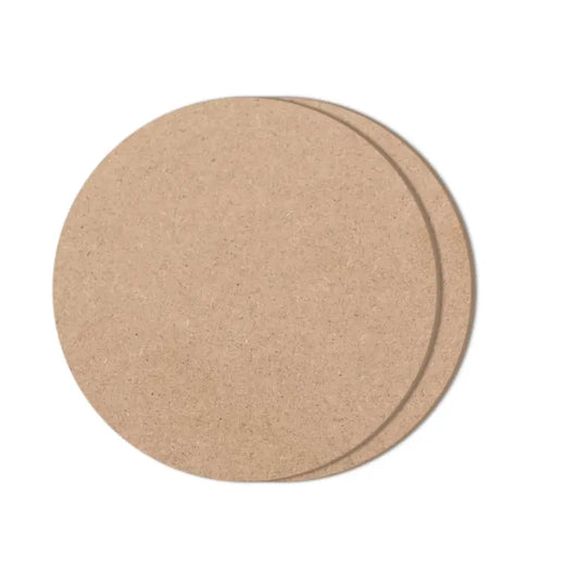 Versatile Set of 2mm MDF Plain Circles for DIY Crafts (Pack of 10)