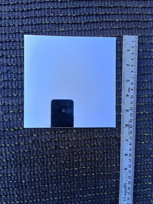SILVER SQUARE SHAPE MIRROR - 6 INCH
