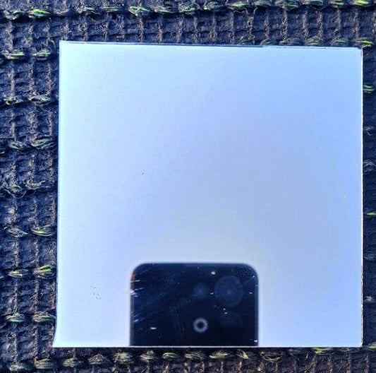 SILVER SQUARE SHAPE MIRROR 7 INCH