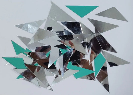 SILVER TRIANGLE SHAPE MIRROR - 24.72MM
