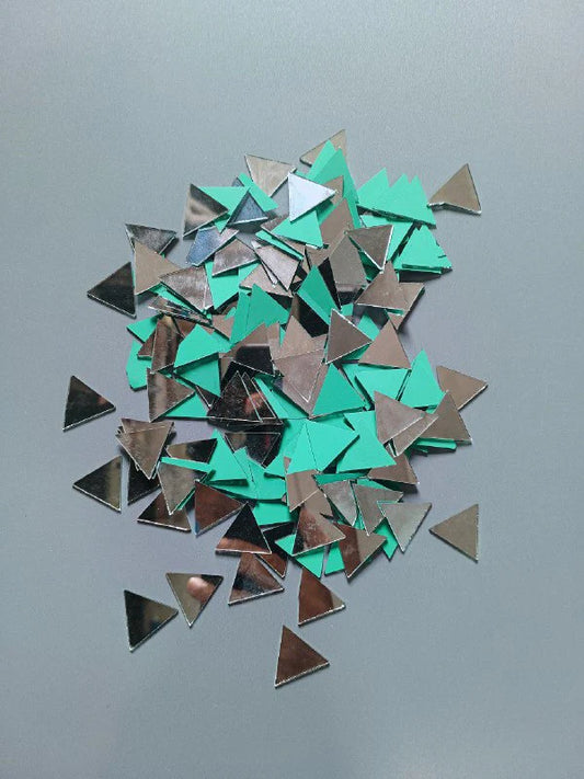 SILVER TRIANGLE SHAPE MIRROR - 24MM