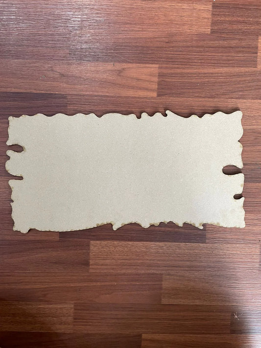 Handcrafted Uneven Nameplate for Resin Art and Craft - 18X9 Inch MDF - 4mm Thickness