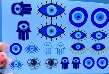 Evil Eye Insert Sheets for Resin Art and Crafts - A7 Size