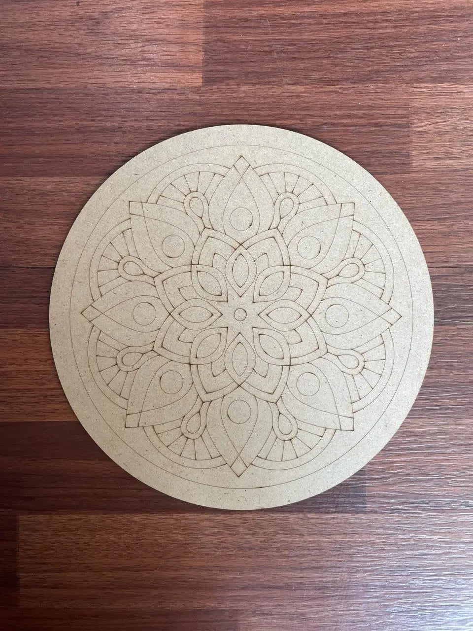 Pre-Marked MDF Ethnic Mandala for Resin Art and Craft Projects - 10 Inch