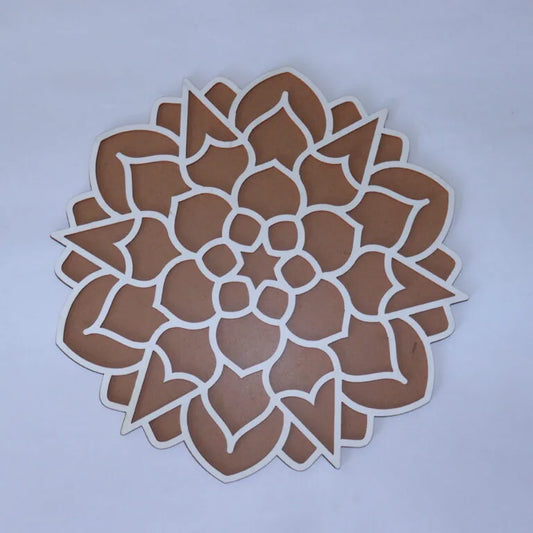 Diya floral Circle Design MDF Rangoli Cutouts