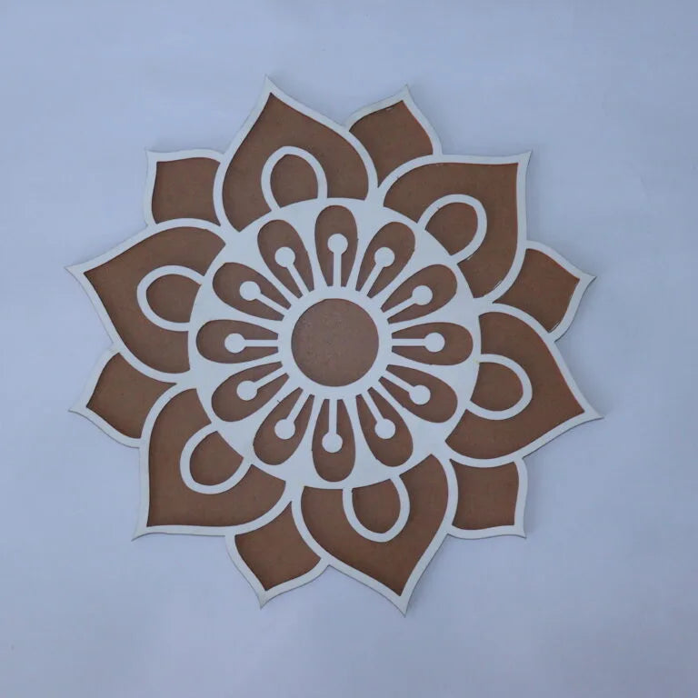 Arabic floral Design MDF Rangoli Cutouts