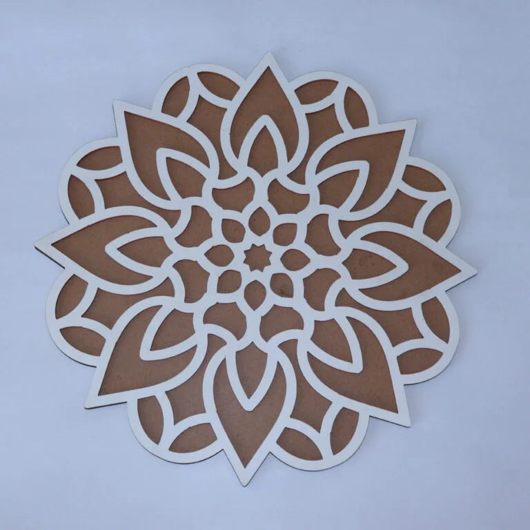 Leaves floral Design MDF Rangoli Cutouts