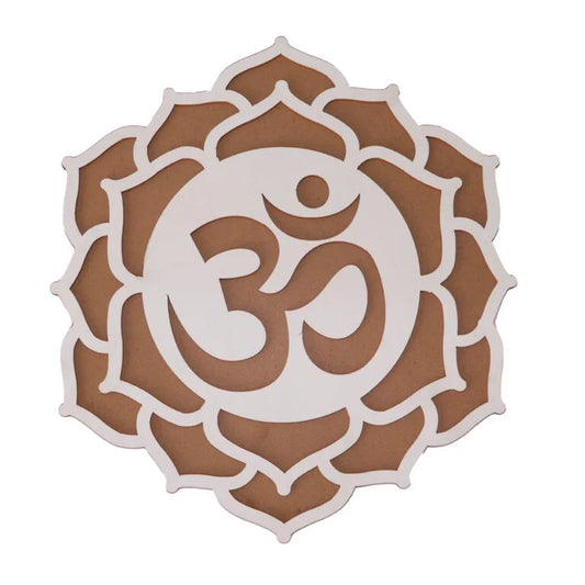 Om floral Design MDF Rangoli Cutouts