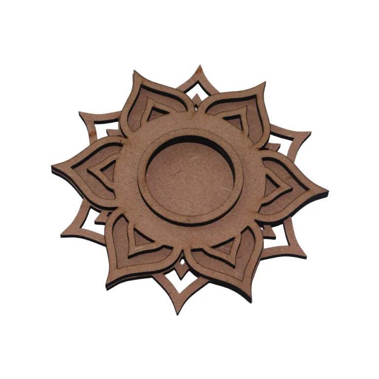 T-Light Holder Five Patel - Handcrafted MDF Candle Holder