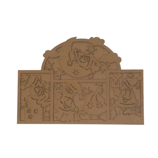 Whimsical Santa Cutout - 12 Inch - 4 Charming Versions: Sleeping, Dancing, Enjoying Santa