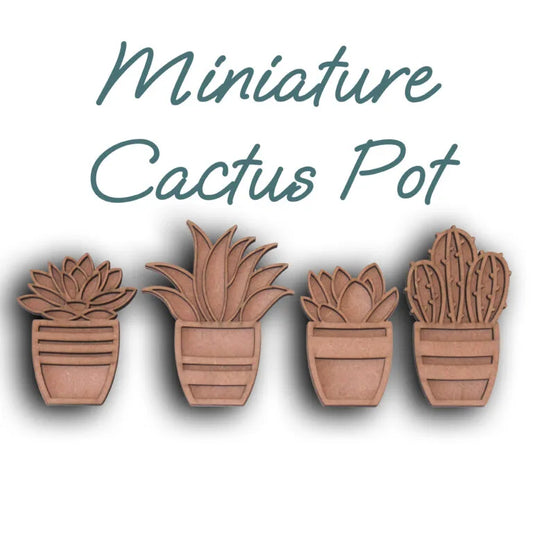 Cactus Pot Fridge Magnet - 2-Layer Design, 4 Inch